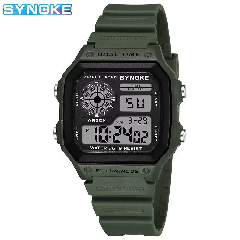 Digital Watches Men Sports Luminous Multifunction Waterproof Women Wristwatch Outdoor and Running Student Seven Lights