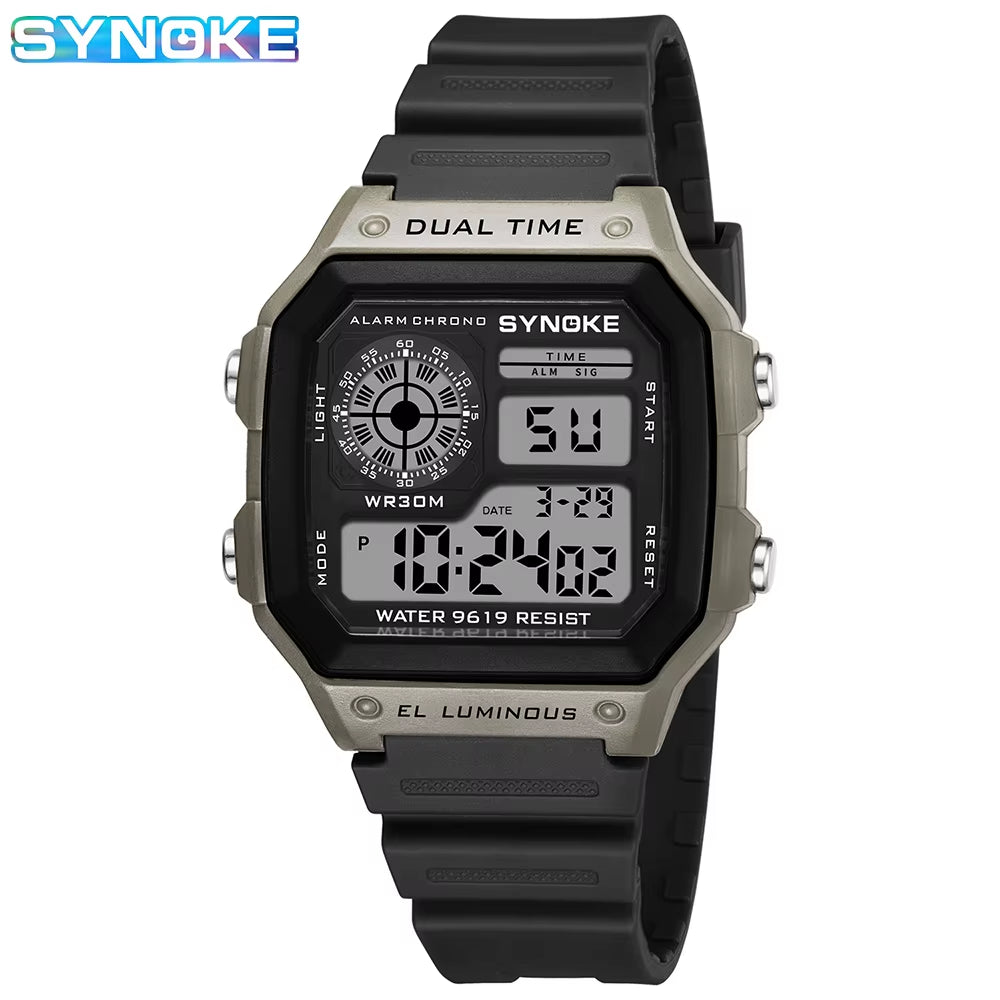 Digital Watches Men Sports Luminous Multifunction Waterproof Women Wristwatch Outdoor and Running Student Seven Lights