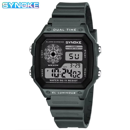Digital Watches Men Sports Luminous Multifunction Waterproof Women Wristwatch Outdoor and Running Student Seven Lights